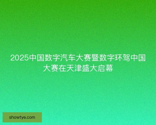 2025中国数字汽车大赛暨数字环驾中国大赛在天津盛大启幕